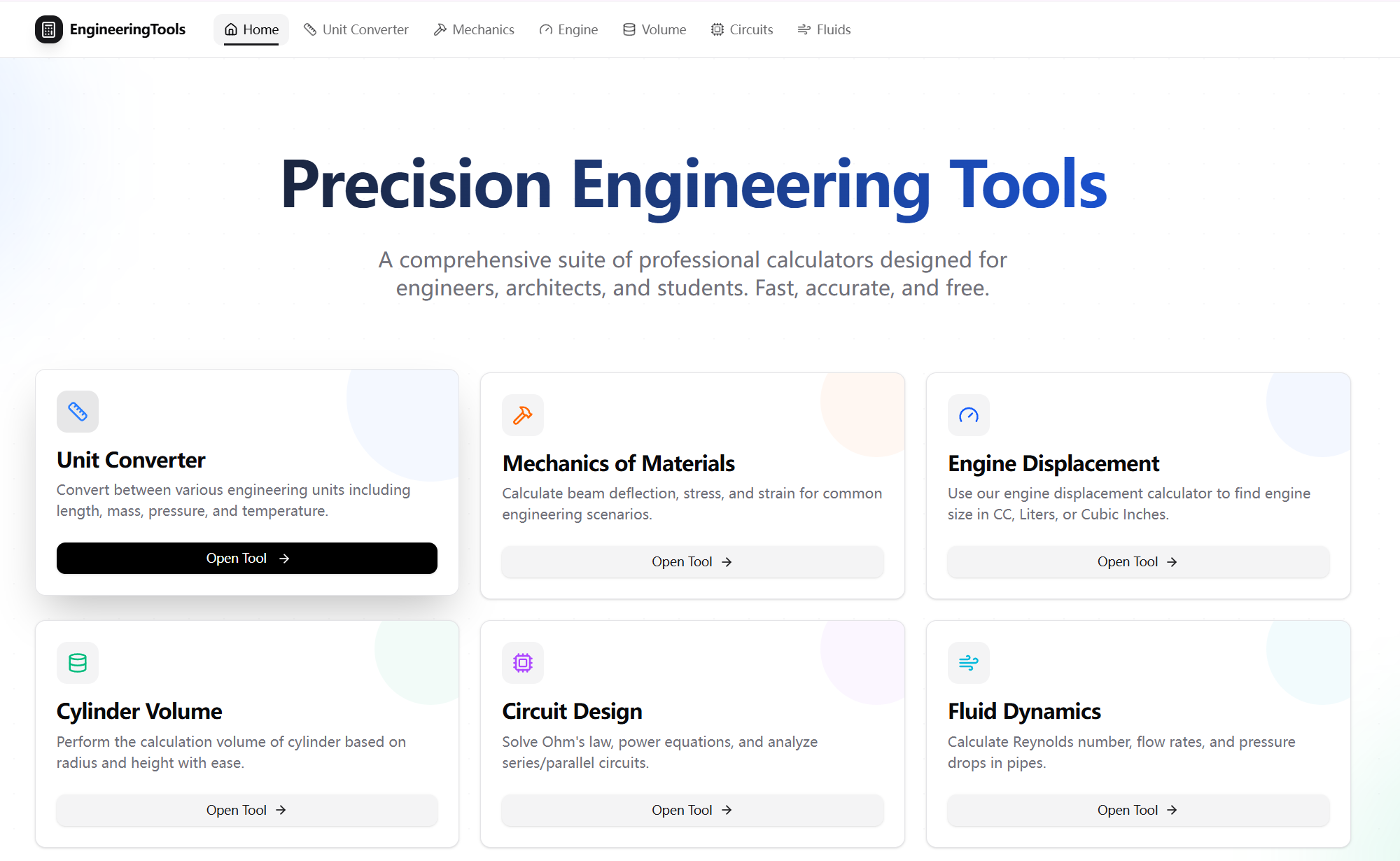 EngineeringTools - Main product screenshot demonstrating key features and user interface