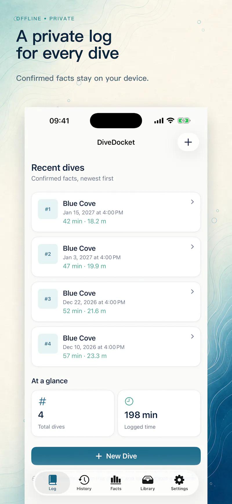 DiveDocket screenshot 1