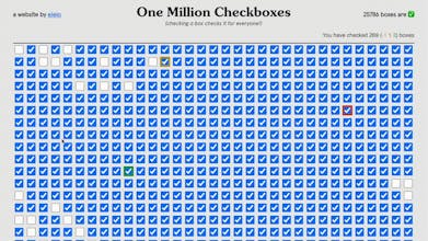 One Million Checkboxes gallery image