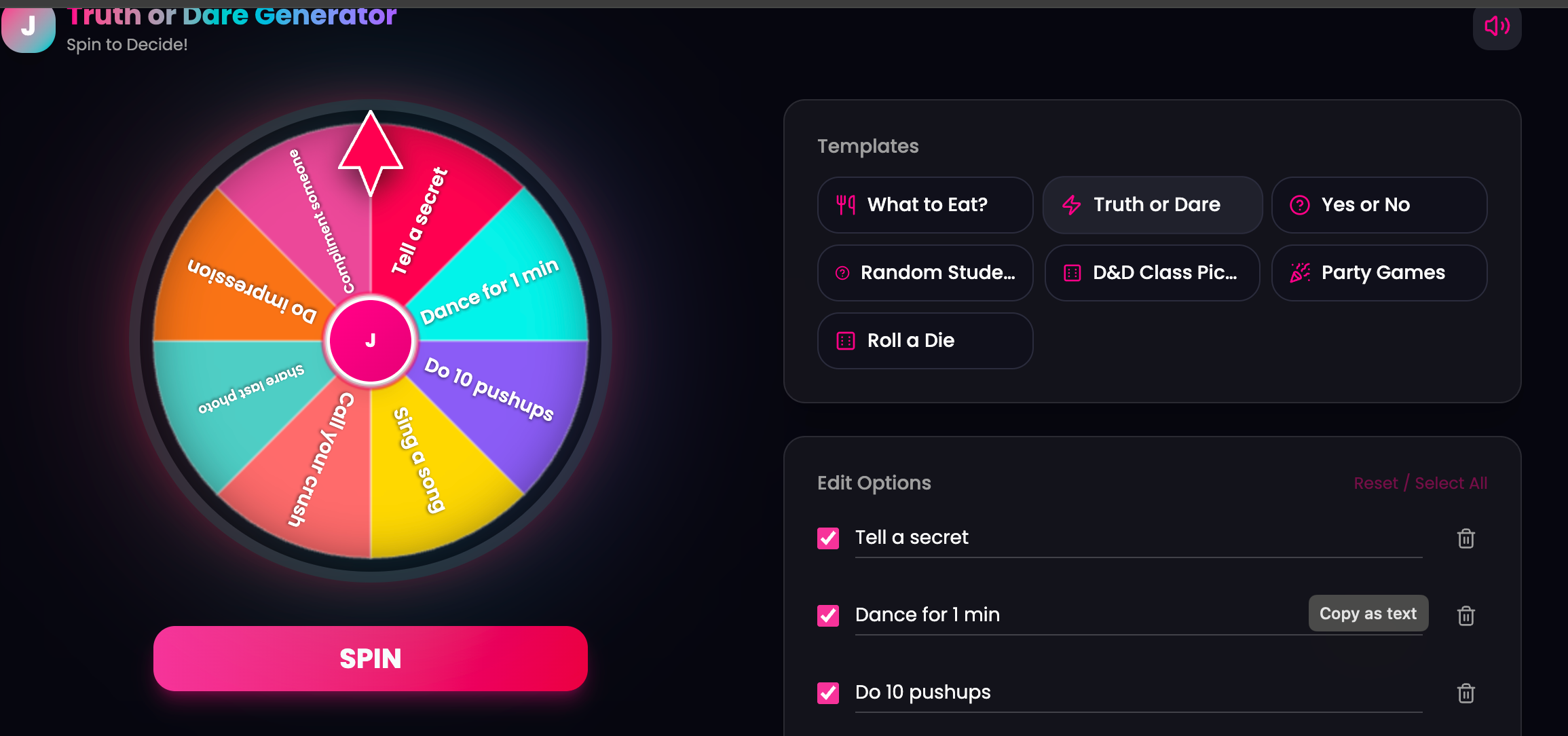 JoySpin - Screenshot 3 showing product features and functionality