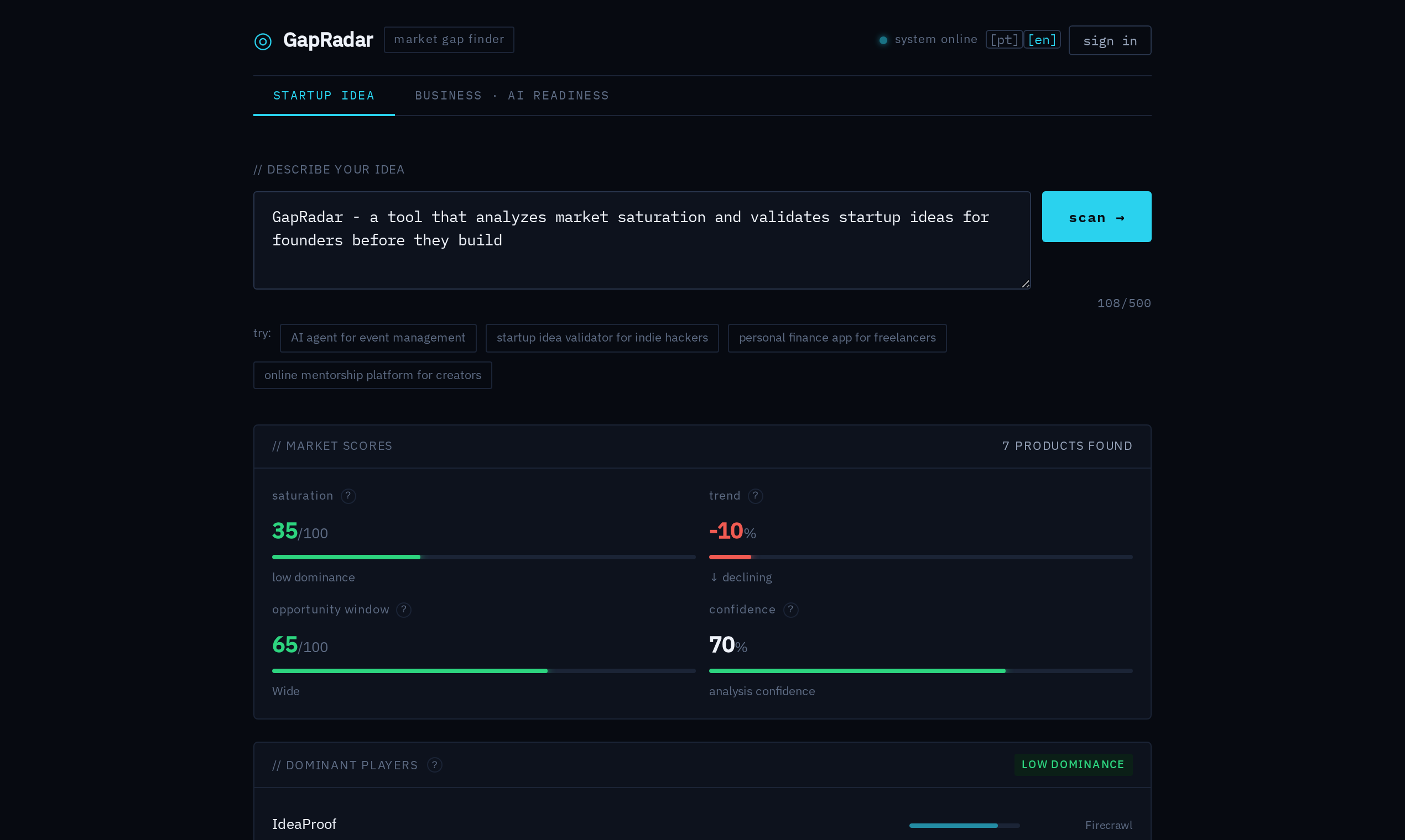 GapRadar gallery image