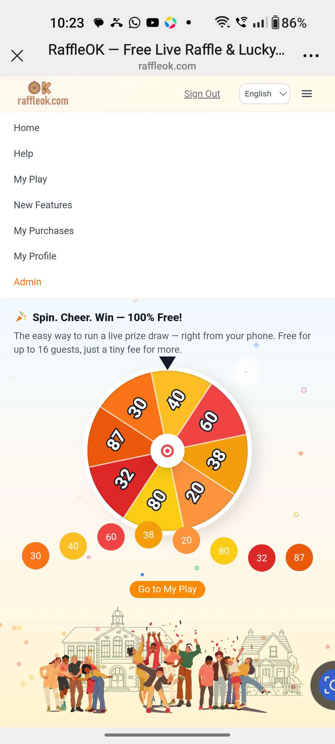 Free live raffle wheel & number draw  gallery image
