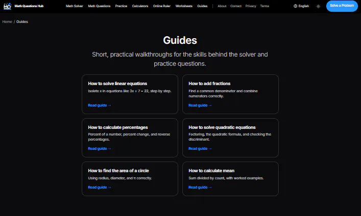Math Questions Hub gallery image