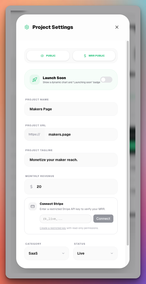 Makers Page - Screenshot 3 showing product features and functionality