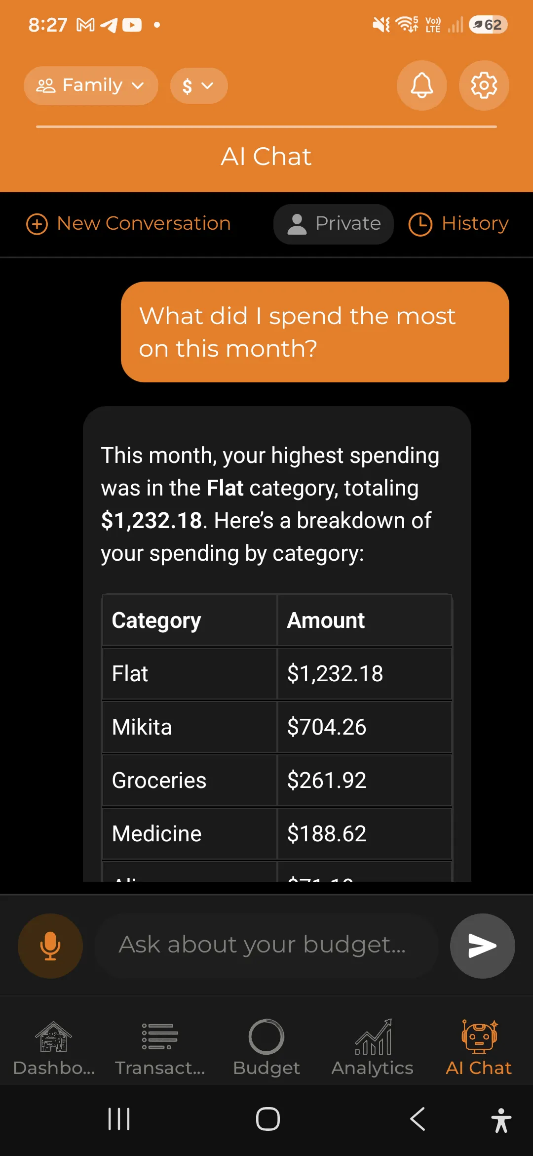 AI Budget Assistant gallery image