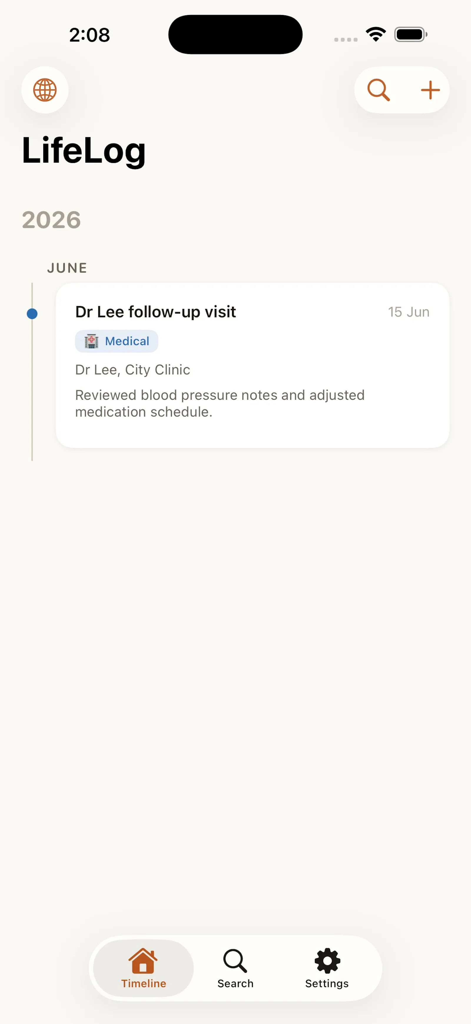 LifeLog: Event Notes screenshot 4