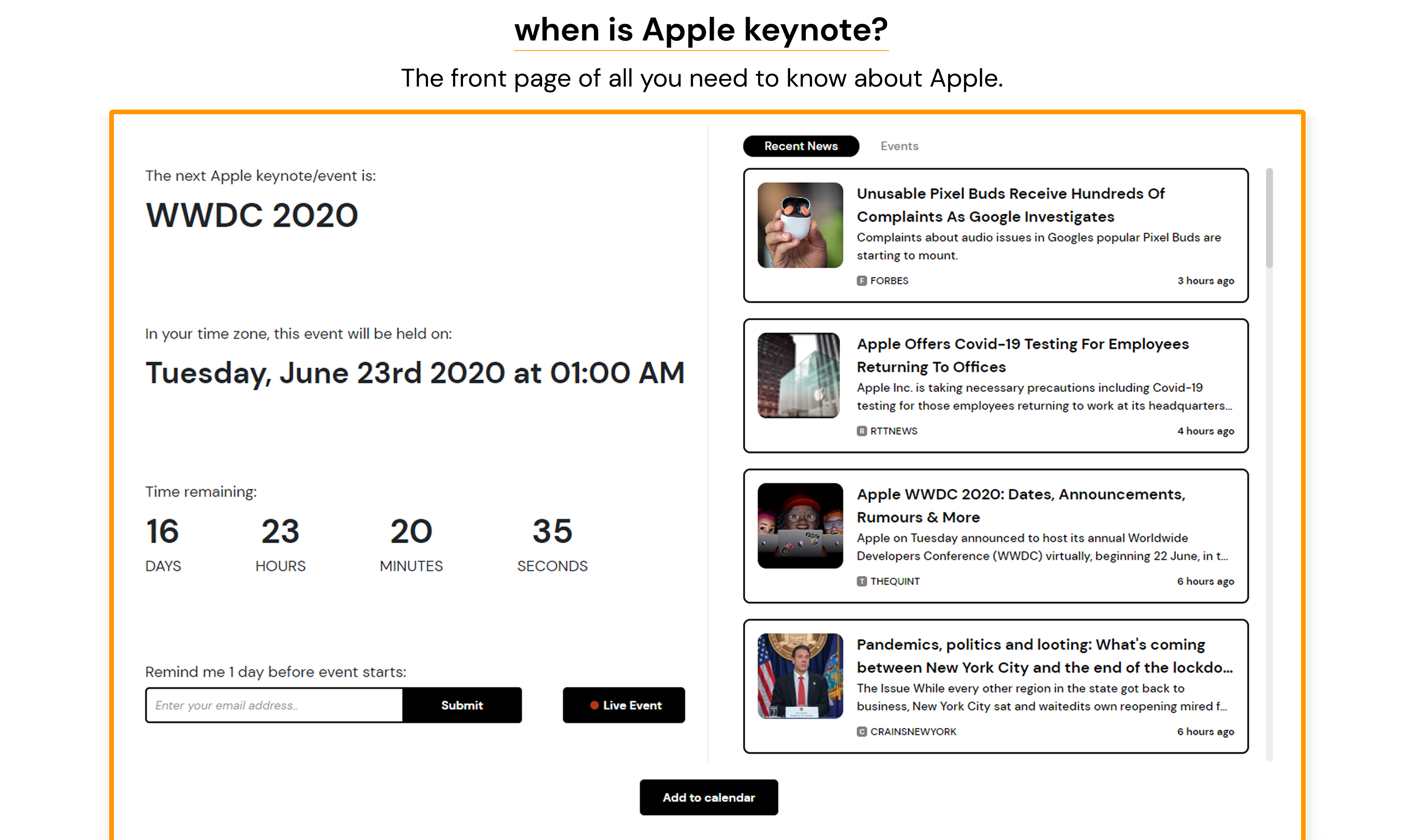 when is Apple keynote? gallery image