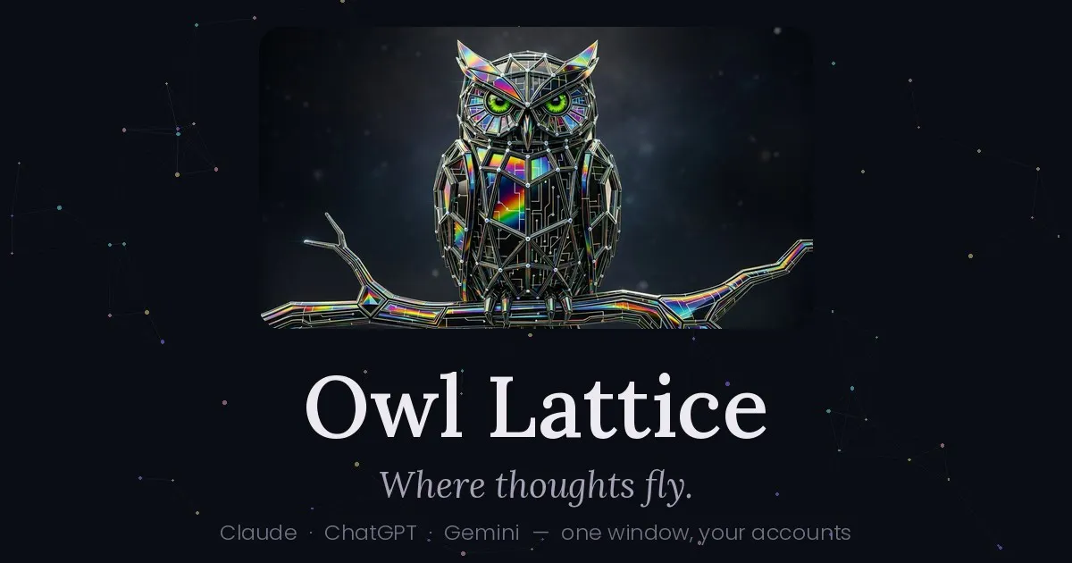 Owl Lattice — Where Thoughts Fly gallery image
