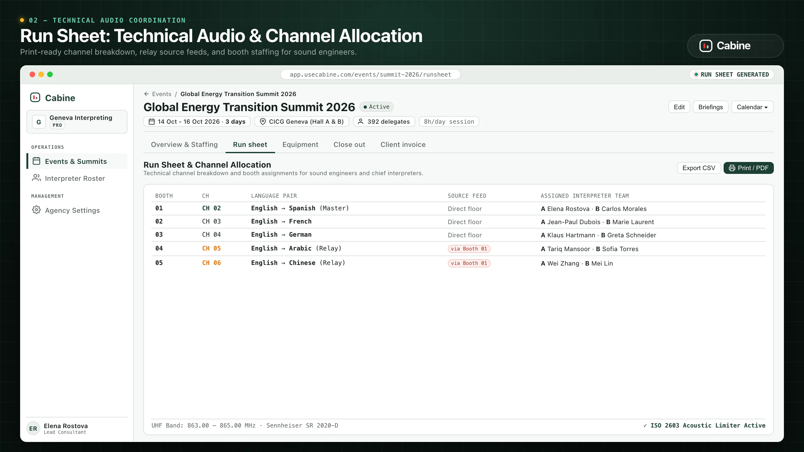 Cabine screenshot