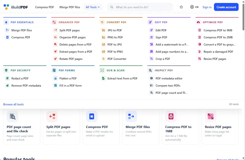 iBuildPDF screenshot 2