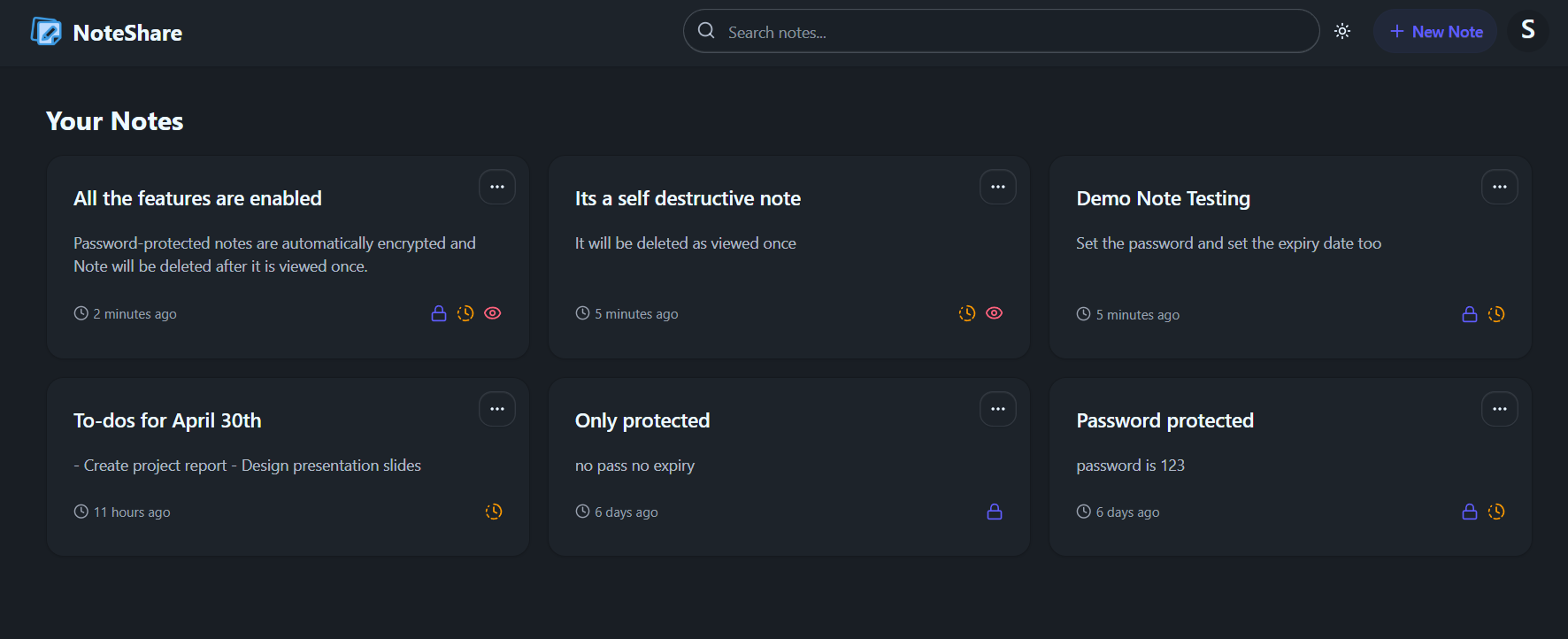 NoteShare - Screenshot 2 showing product features and functionality