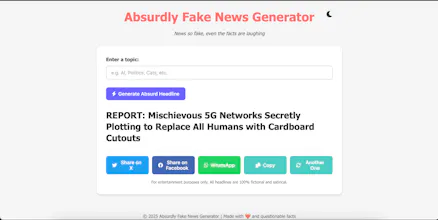 Absurdly Fake News Generator gallery image