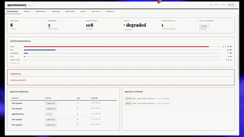 Agentmemory screenshot 2