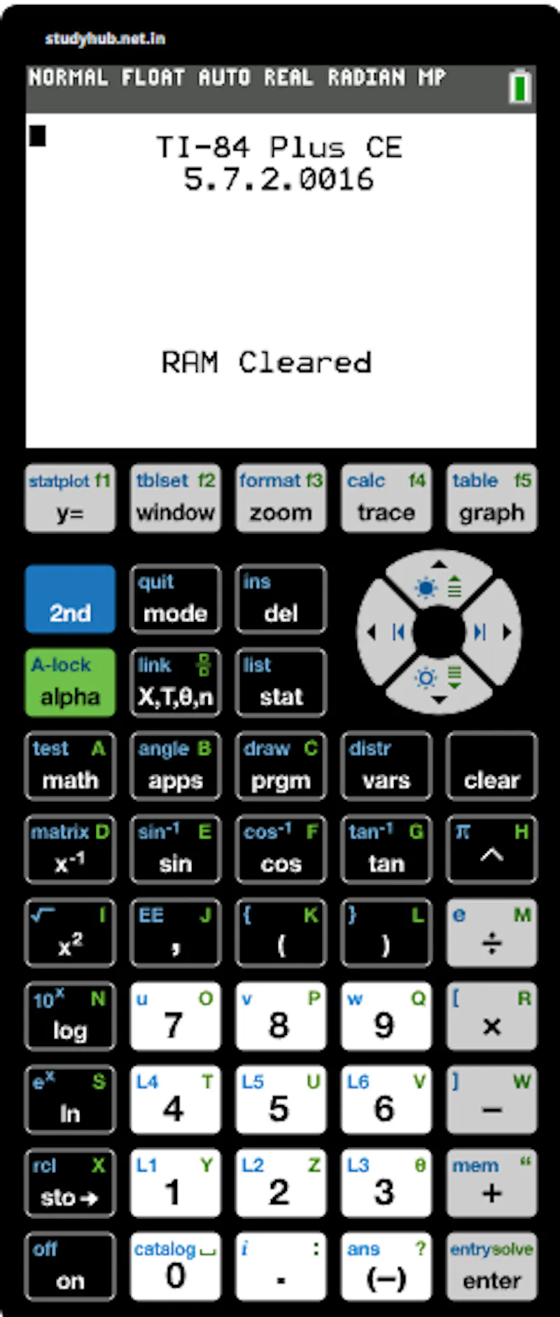 TI-84 Calculator Online: StudyHUB screenshot 1