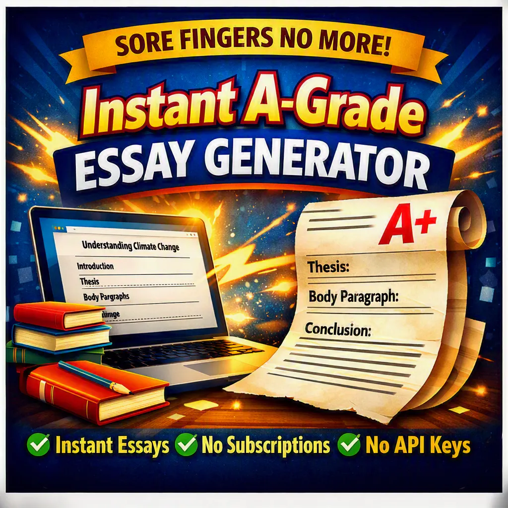 Instant A‑Grade Essay Generator 제품 배너