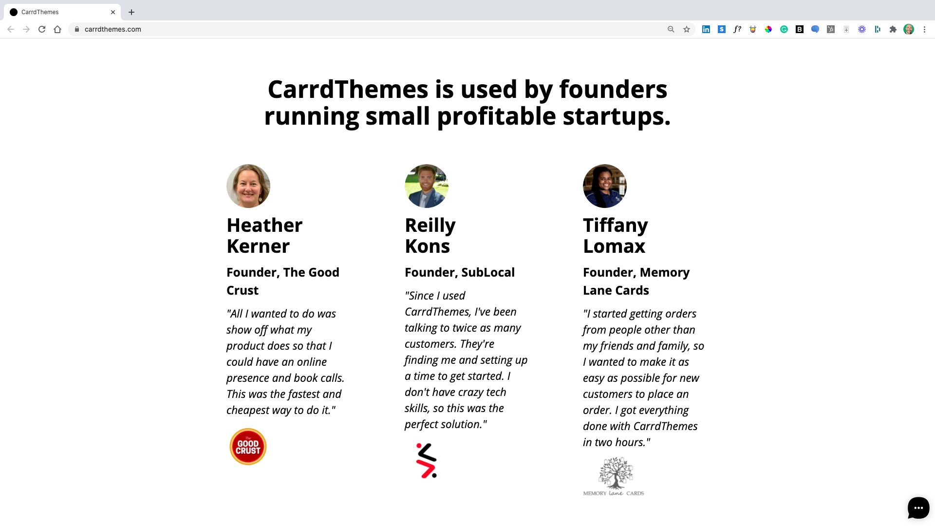 CarrdThemes gallery image