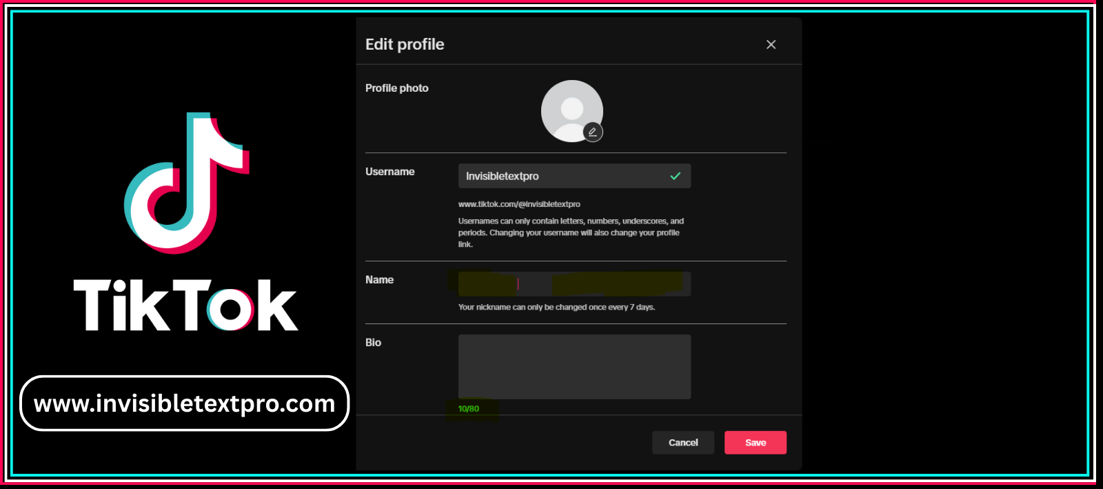 Média Texte invisible Caractère vide - Texte invisible gratuit pour les réseaux sociaux, WhatsApp, Discord, PUBG 4