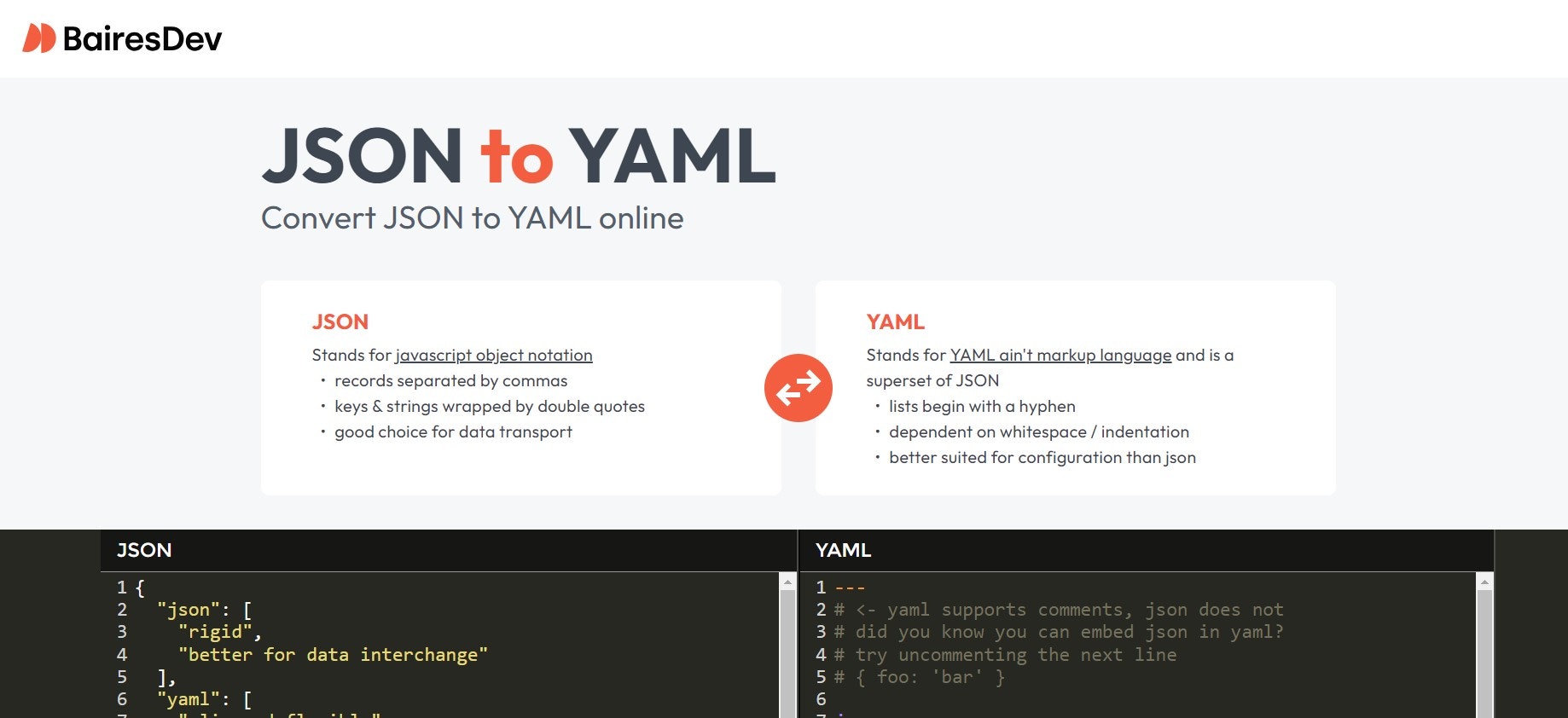 JSON a YAML CONVERTER EN LÍNEA media 1