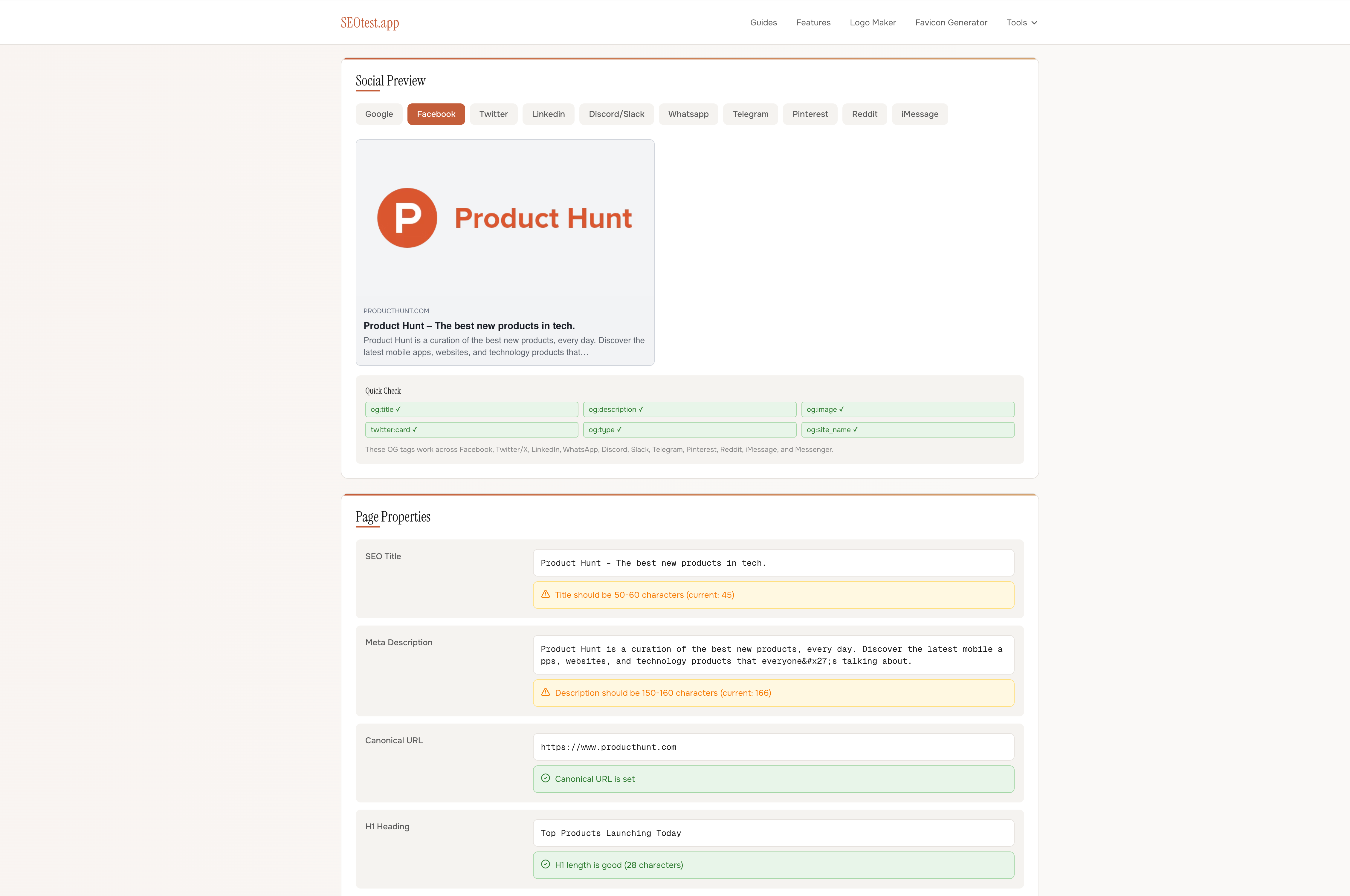 SEOtest — Free On‑Page Audits + Tools gallery image