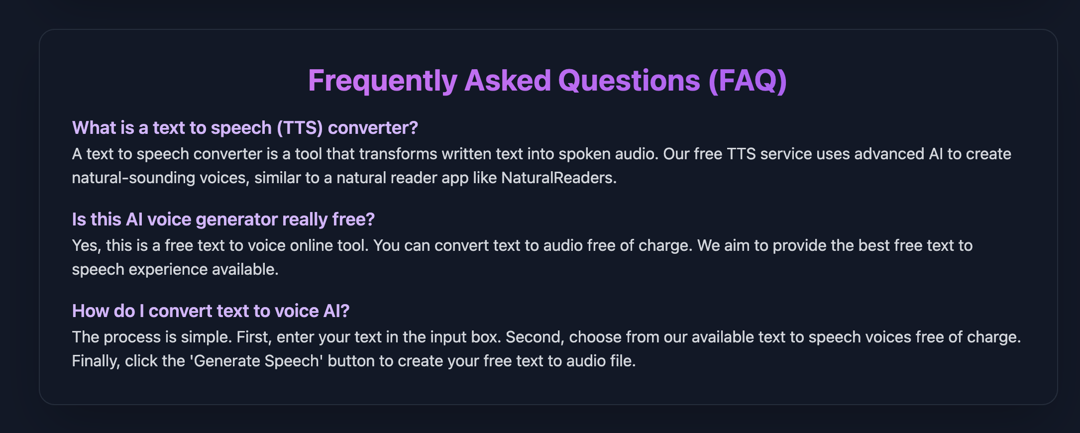 Free Text to Speech - Natural Voices gallery image