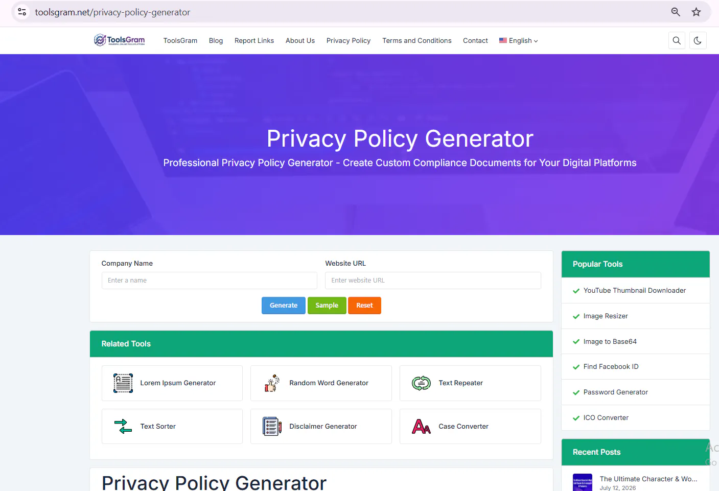 Privacy Policy Generator gallery image