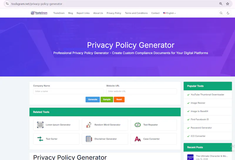Privacy Policy Generator screenshot 2