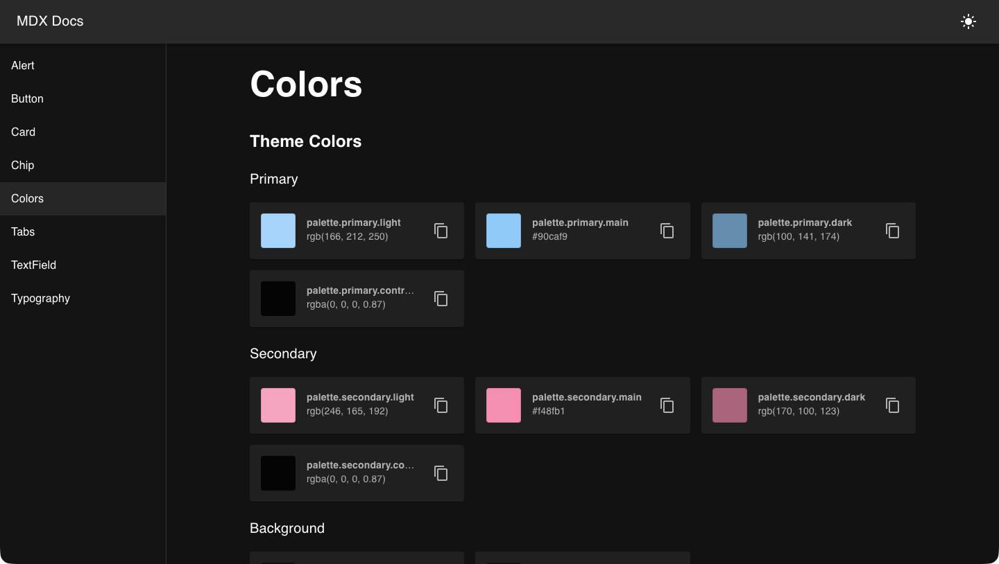 MDX Docs gallery image