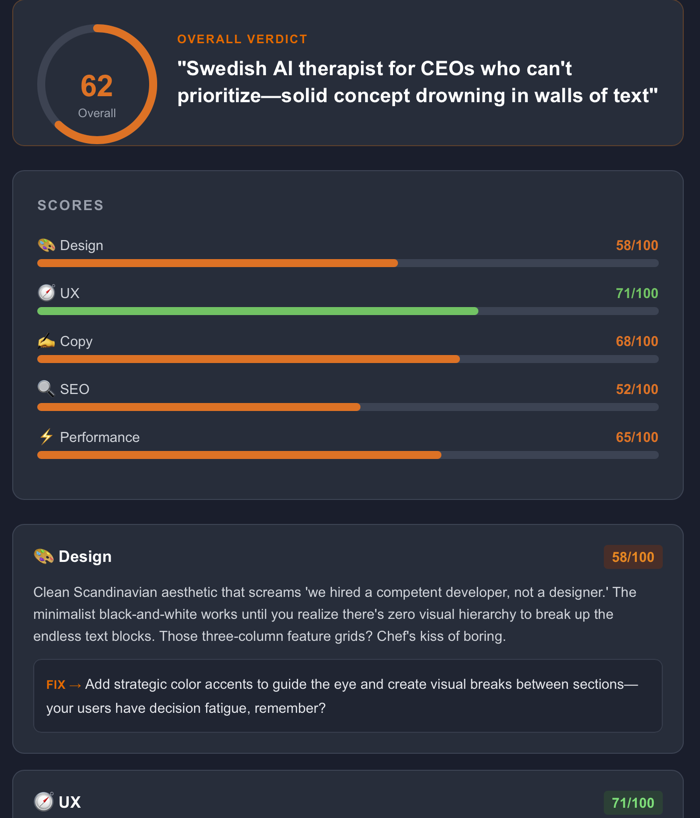 RoastMySite gallery image