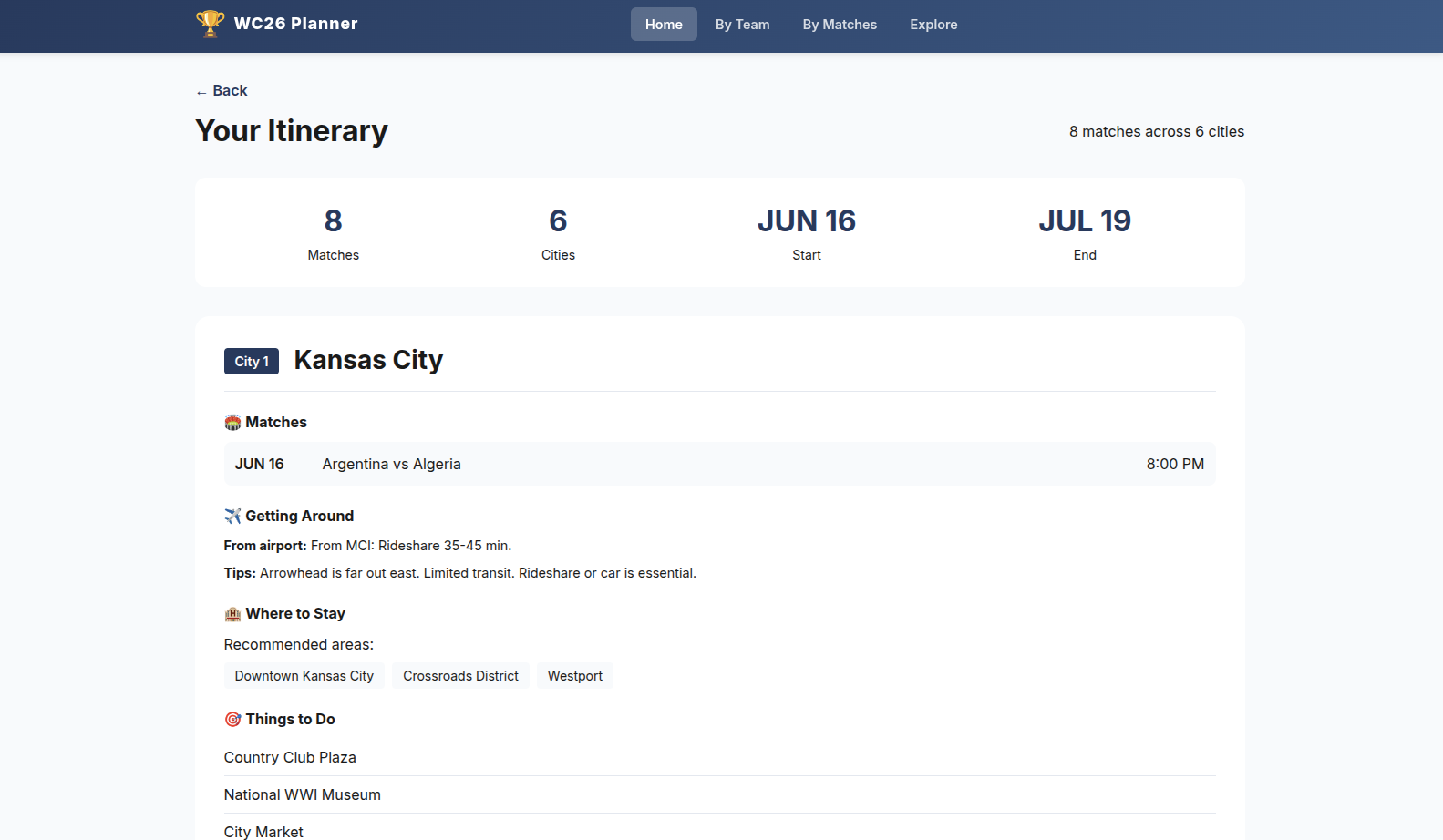 World Cup 2026 Planner gallery image