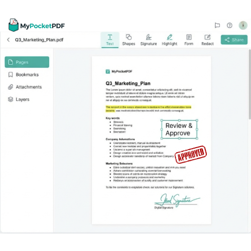 MyPocketPDF - Screenshot 4 showing product features and functionality