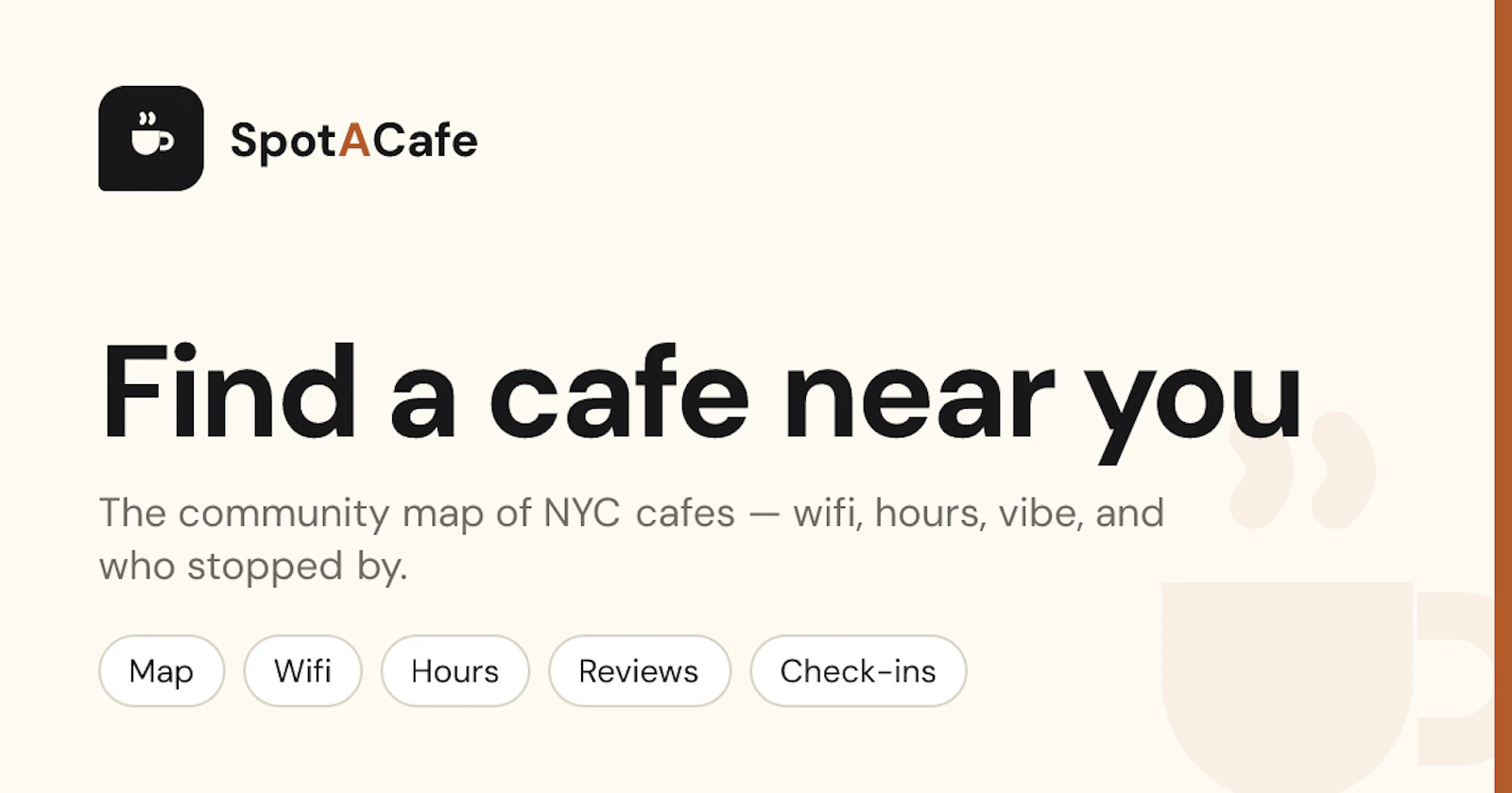 SpotACafe screenshot 1