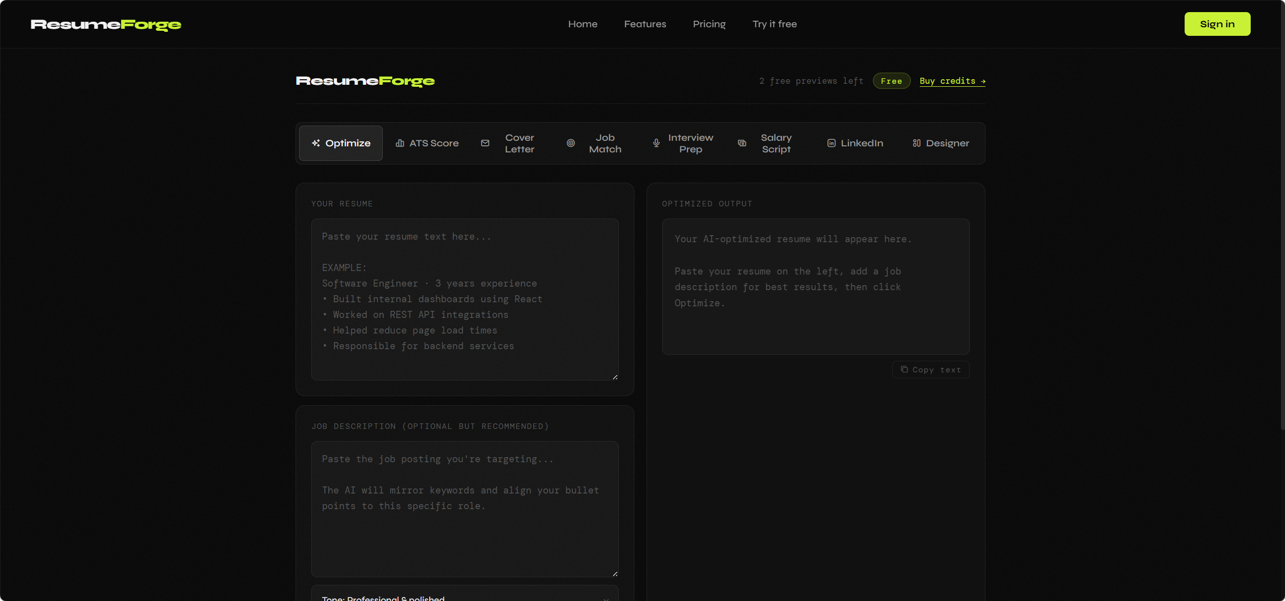 ResumeForge gallery image