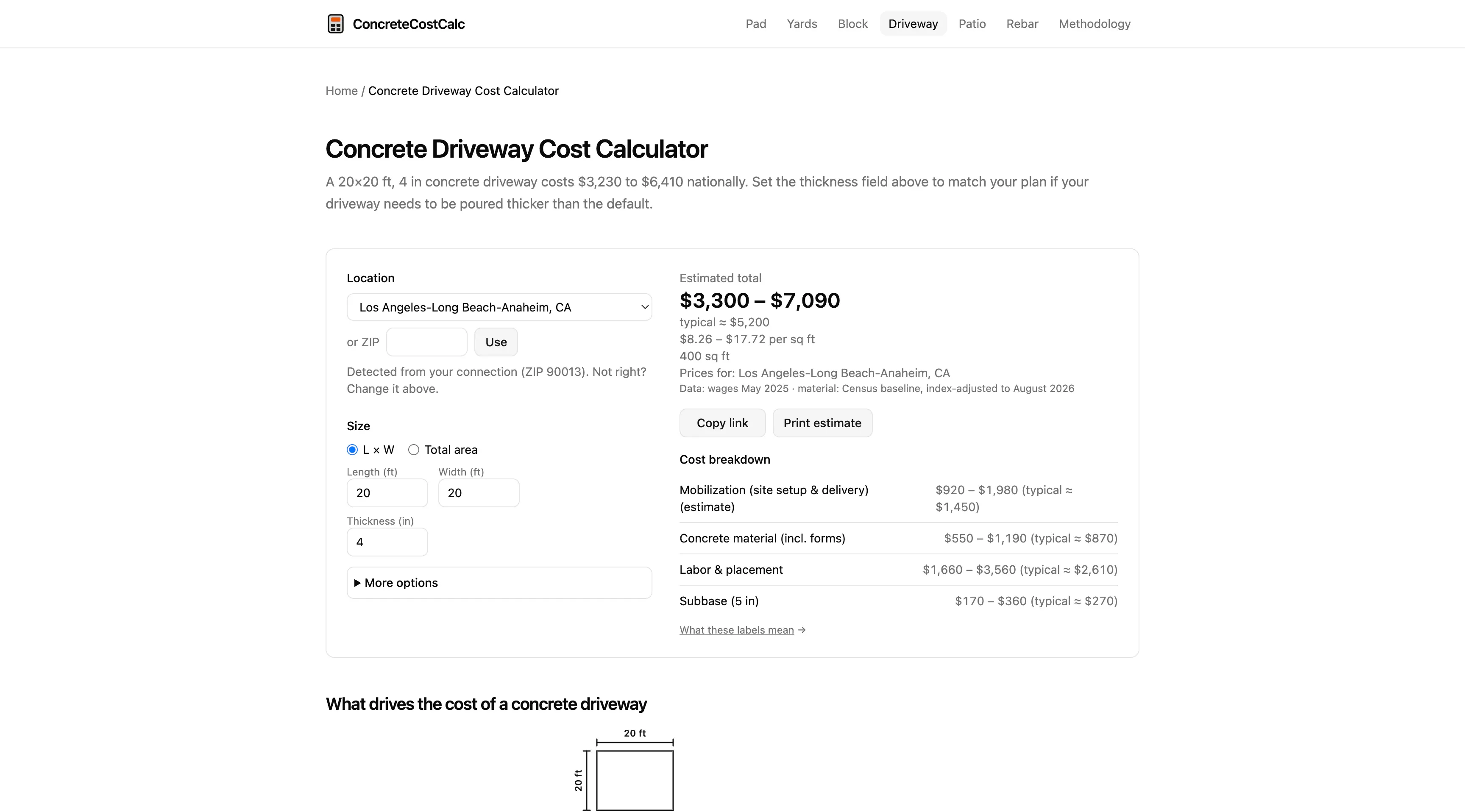 Concrete Cost Calculator gallery image