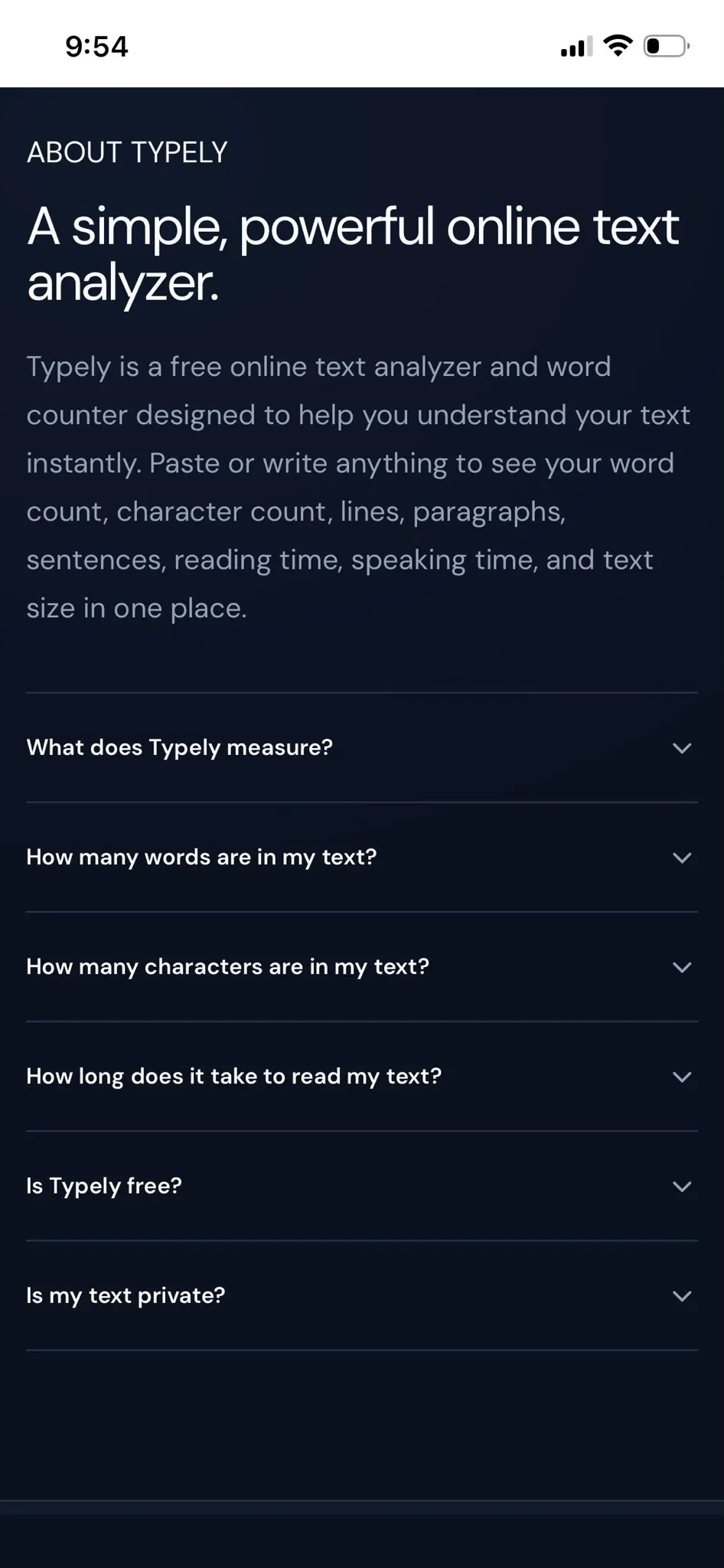 Typely — Free Text Analyzer gallery image