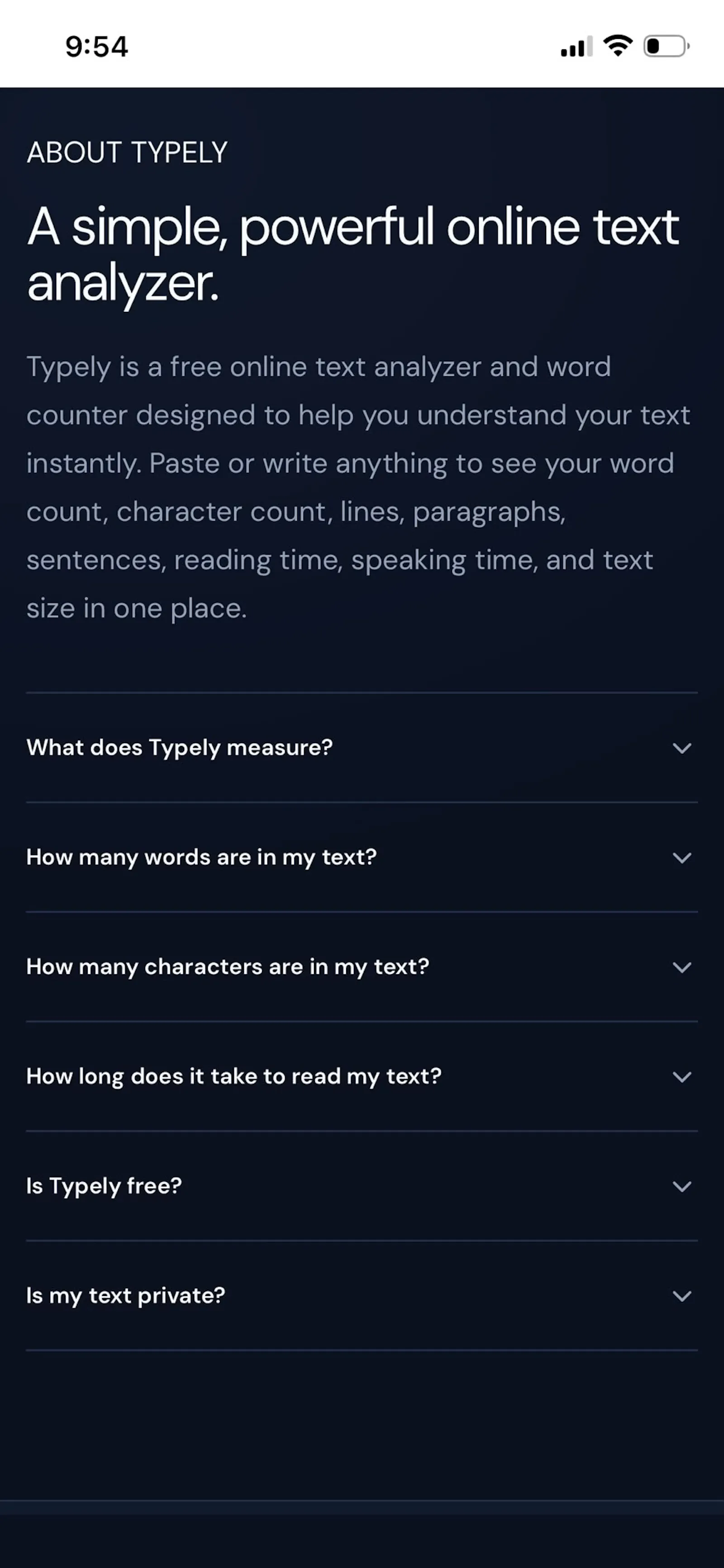 Typely — Free Text Analyzer screenshot 4