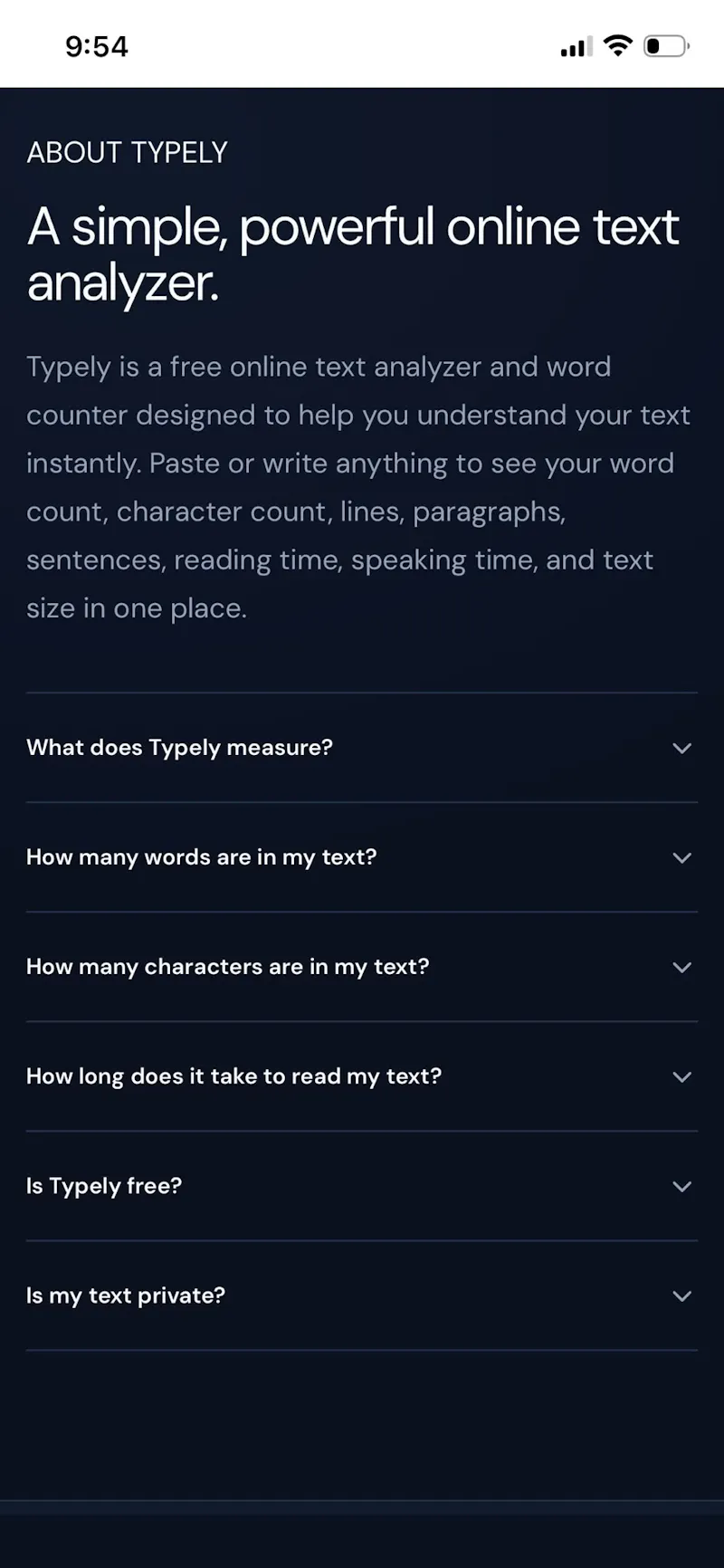 Typely — Free Text Analyzer screenshot 4