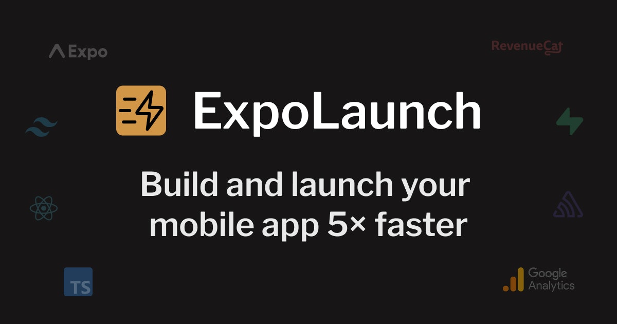 Expolaunch - Een moderne expo -sjabloon voor React Native media 2