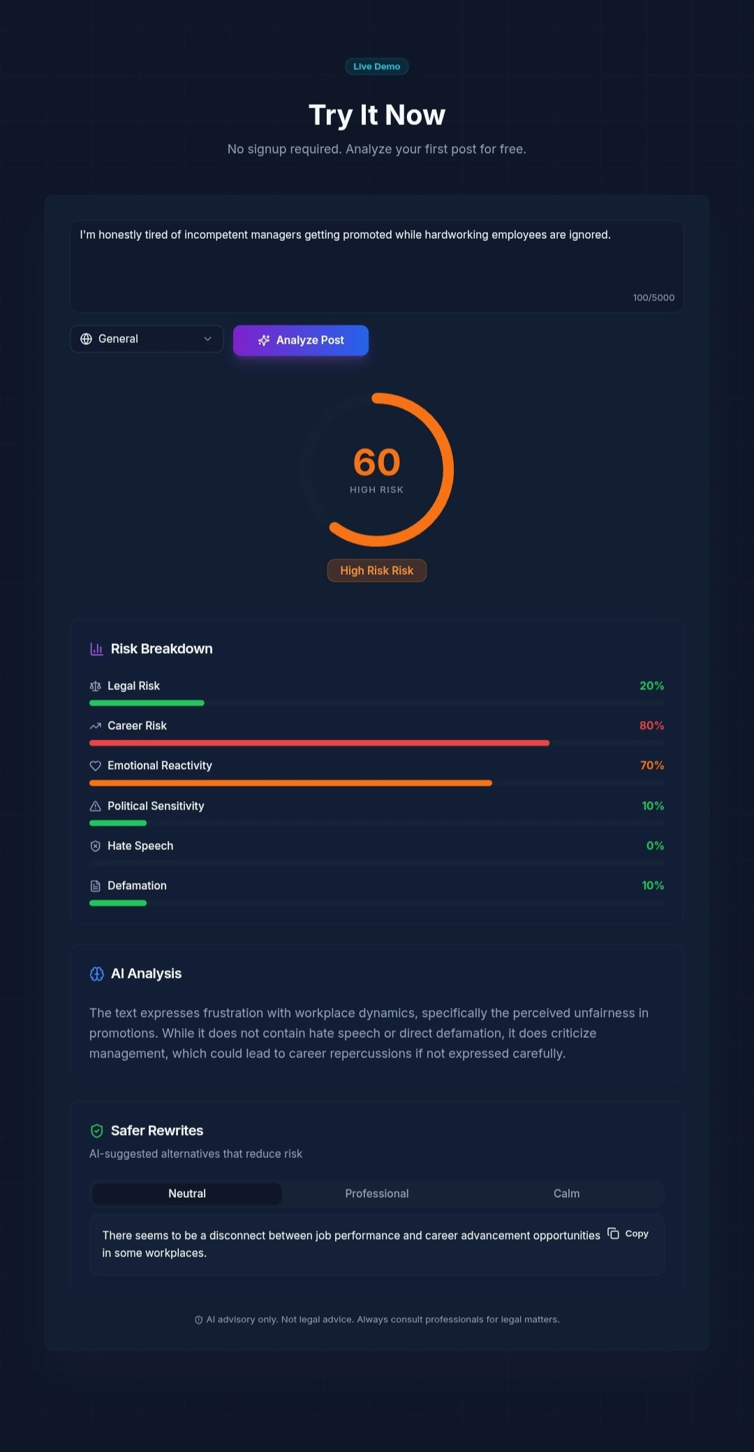 Postshield Ai  - Screenshot 4 showing product features and functionality