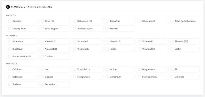 Free Supplement Facts Label Creator screenshot 4