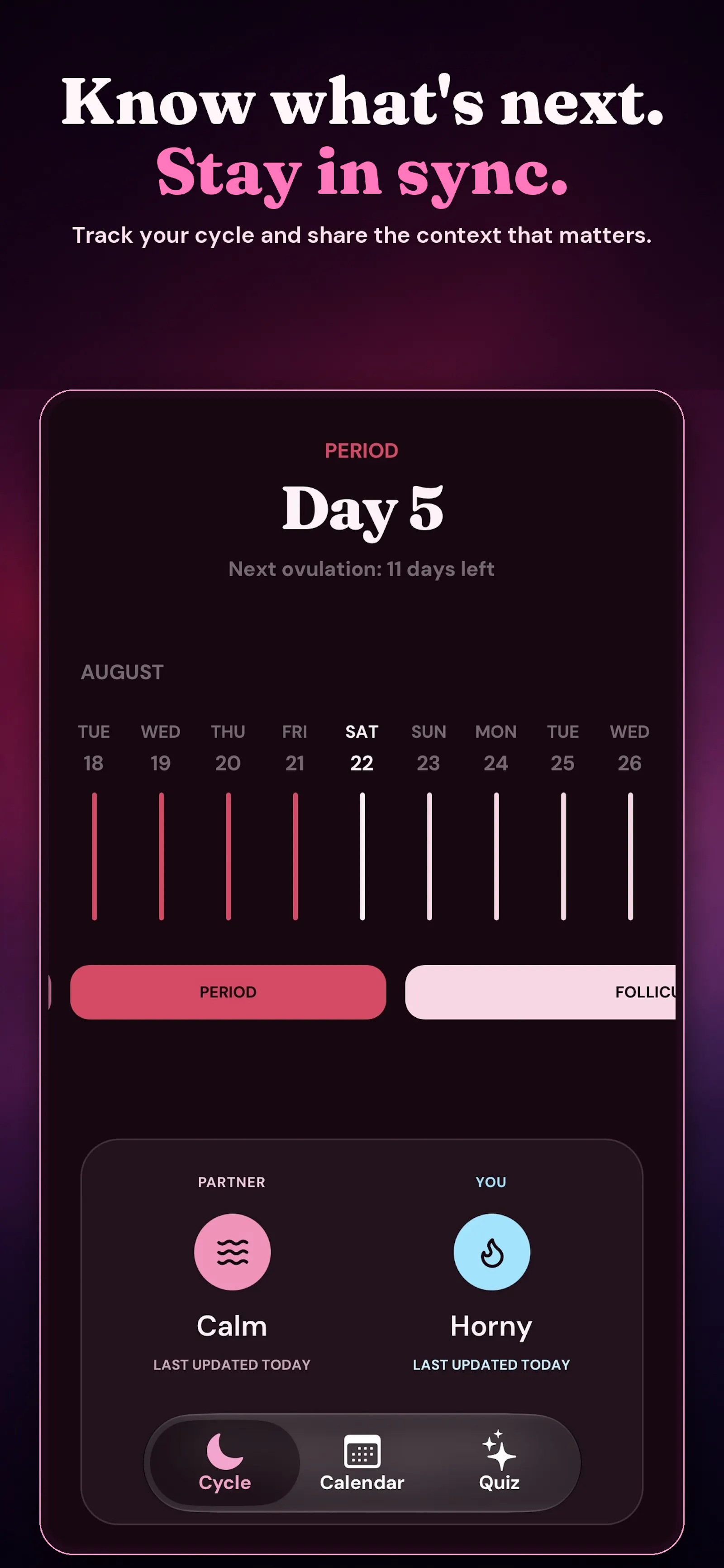 Aurora: Period & Cycle Health screenshot 1