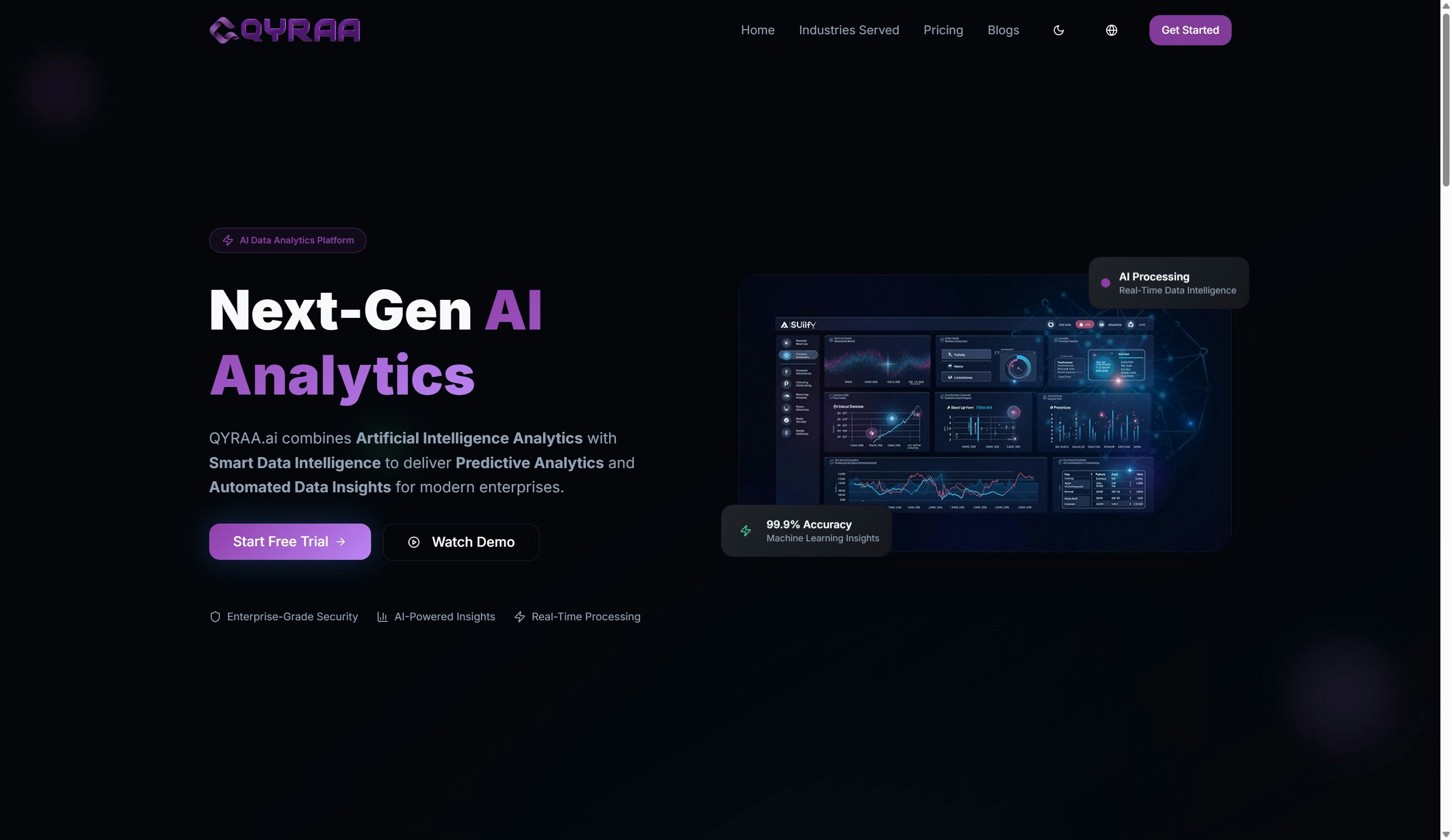 QYRAA.ai Understand Your Data Instantly  - Screenshot 5 showing product features and functionality