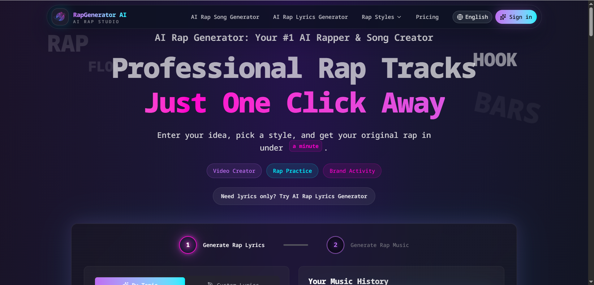 RapGenerator AI gallery image