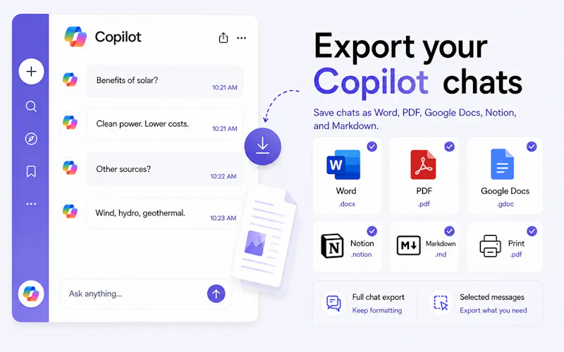 Microsoft Copilot Exporter screenshot 1