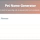 Pet Name Generator