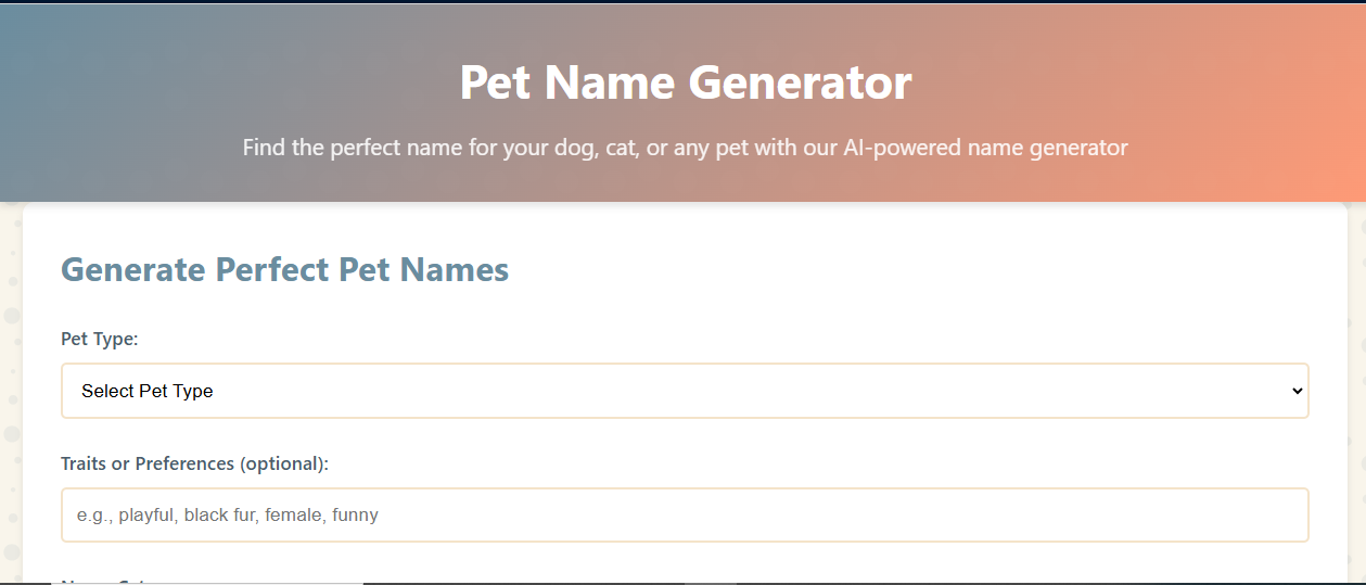 Pet Name Generator logo