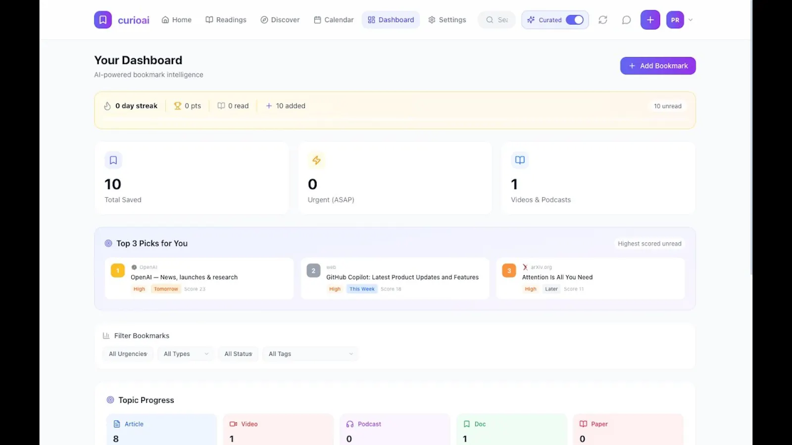 curioai screenshot 1 (video preview)