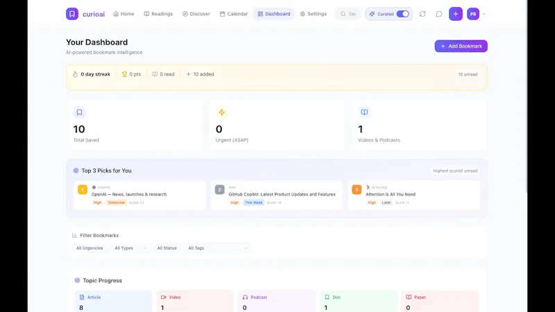 curioai screenshot 1 (video preview)