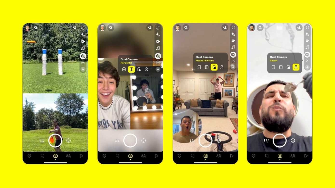 Cámara dual de Snapchat - Ahora puede capturar el doble del contenido al mismo tiempo media 2