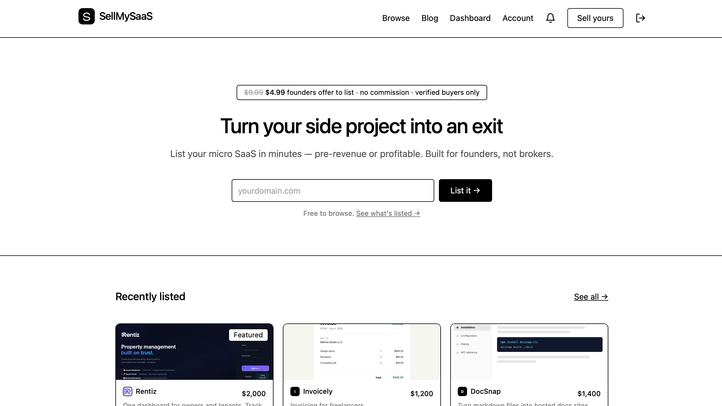 SellMySaaS gallery image