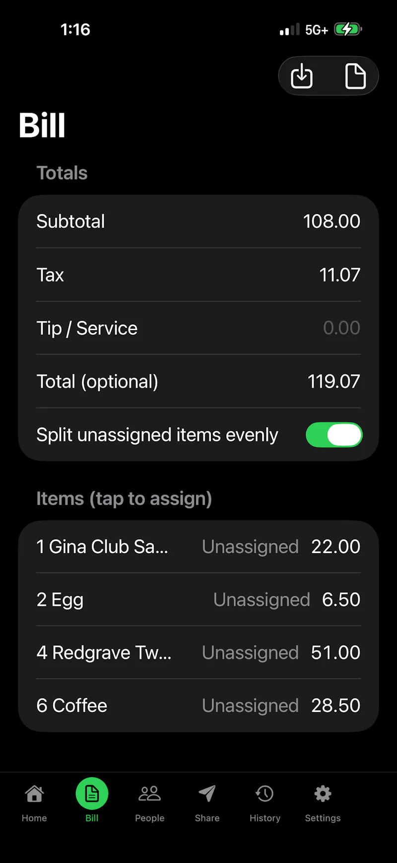 HesabApp - Bill Splitter screenshot 2